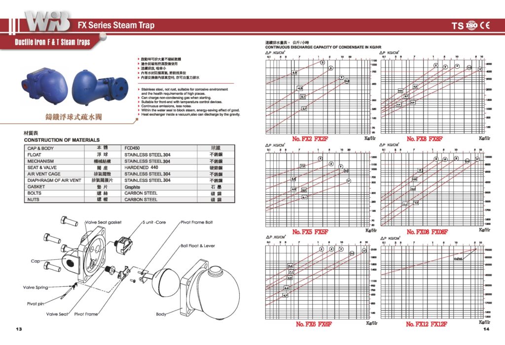 construction of materials steam trap