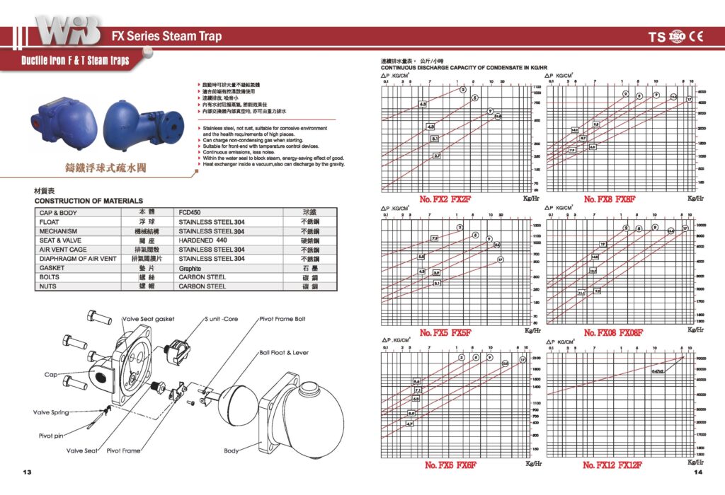 construction of materials steam trap