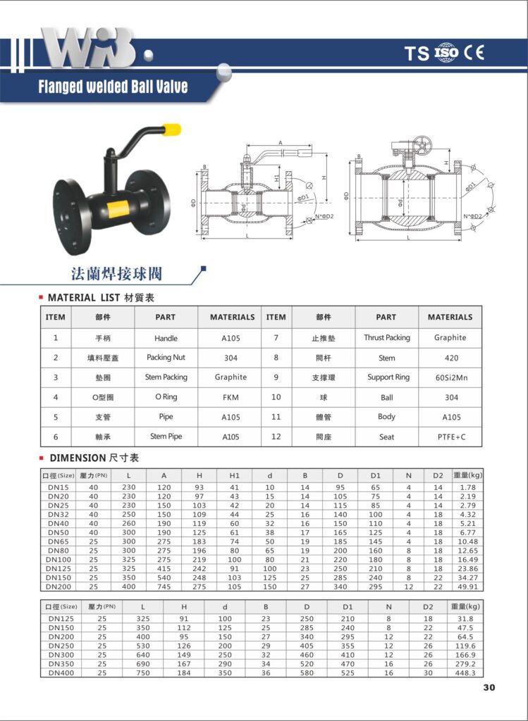 Flanged Welded Ball Valve